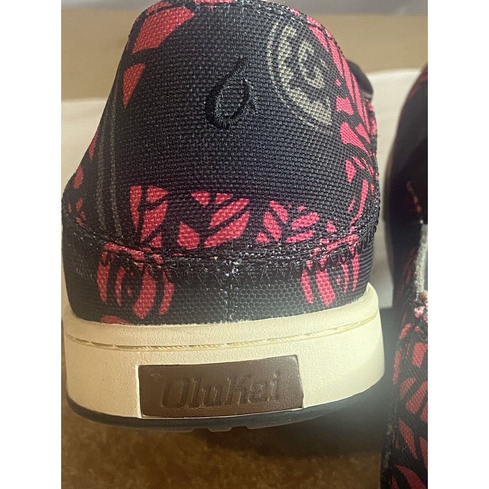 Men's Olukai Pow Wow Hot Pink & Gray Tribal Design Slip On Shoes-Size 10-Rare - Picture 6 of 16